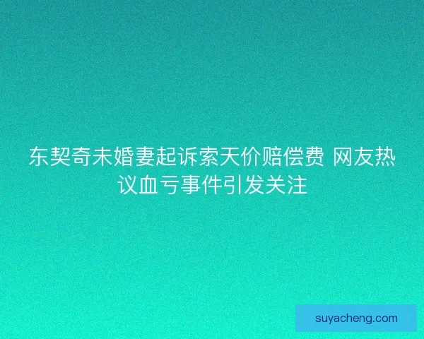 东契奇未婚妻起诉索天价赔偿费 网友热议血亏事件引发关注