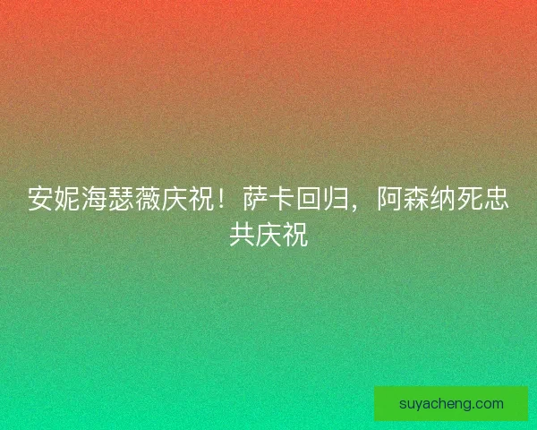 安妮海瑟薇庆祝！萨卡回归，阿森纳死忠共庆祝